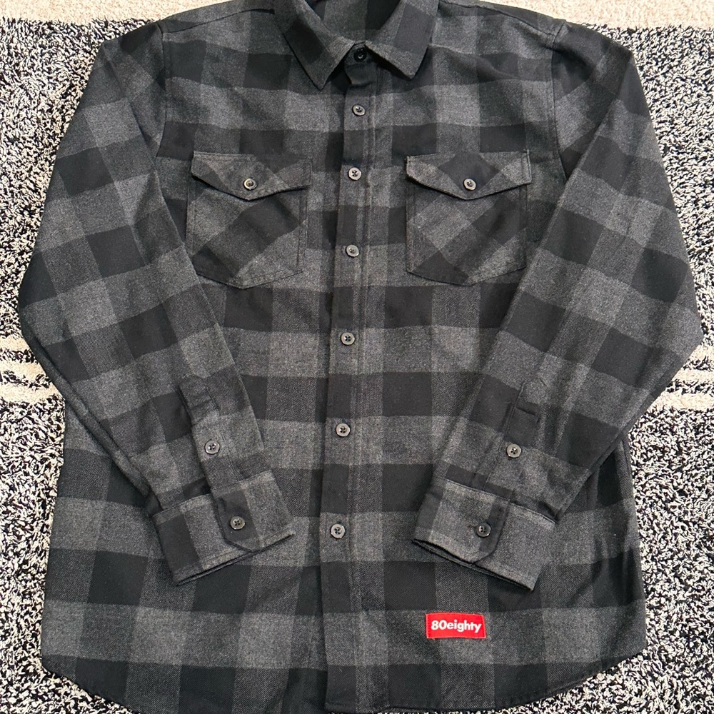 80eighty Charcoal Flannel Shirt